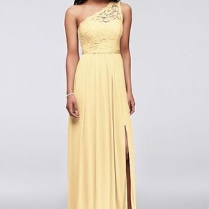 Long One Shoulder Lace Bridesmaid Dress
F17063